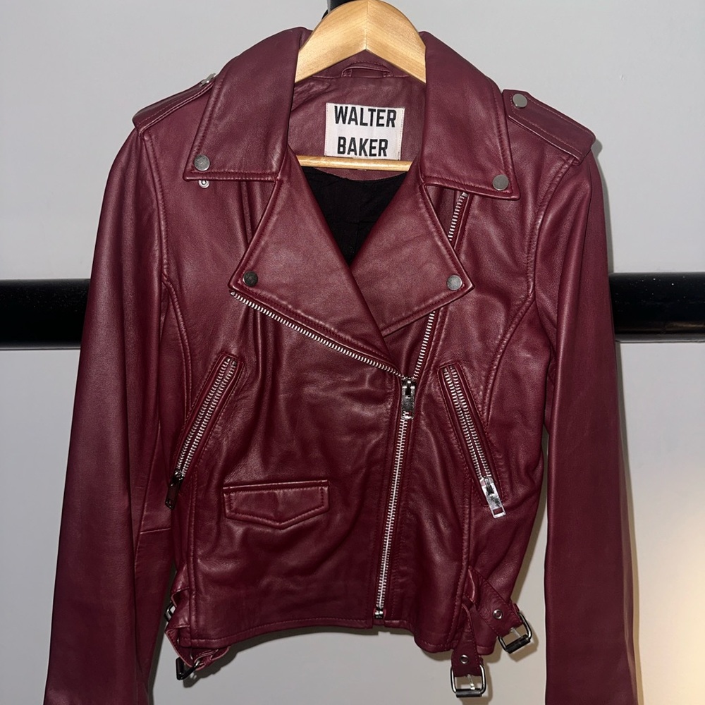 Walter Baker Women's Deep Red Leather Jacket